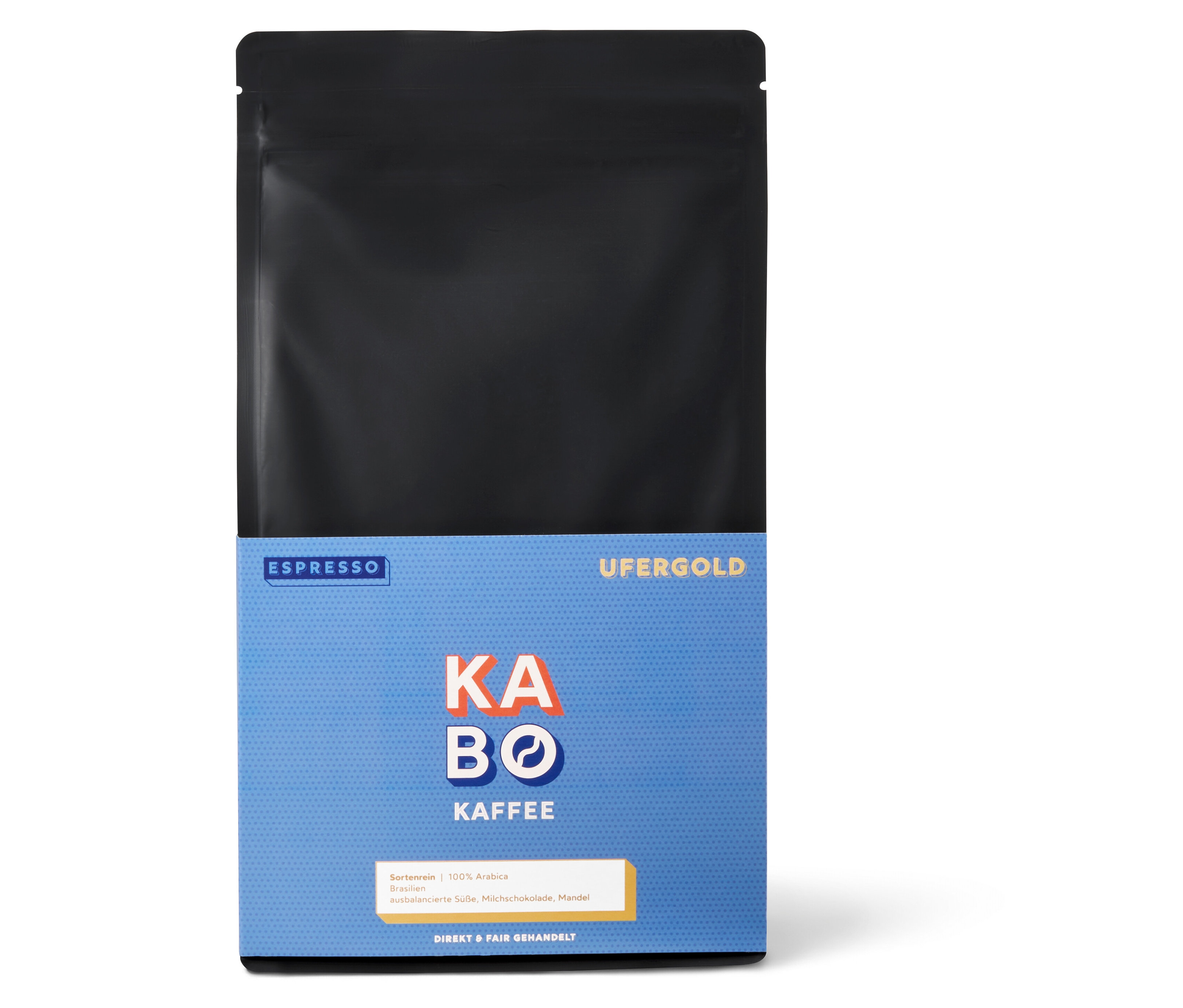 Kabo - Ufergold Espresso - 1 kg Ganze Bohne - Intensität: 4/6