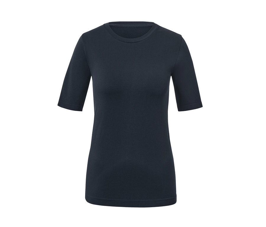 Dunkelblaues Seamless-Funktionsshirt, halbarm.