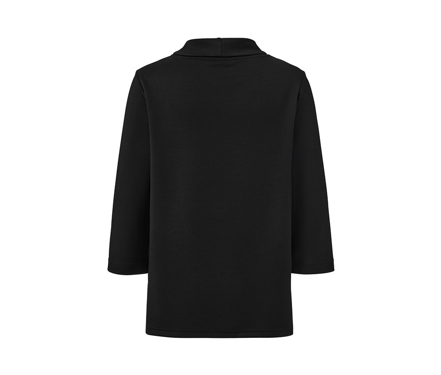 Schwarzes Sweatshirt mit 3/4-Arm.