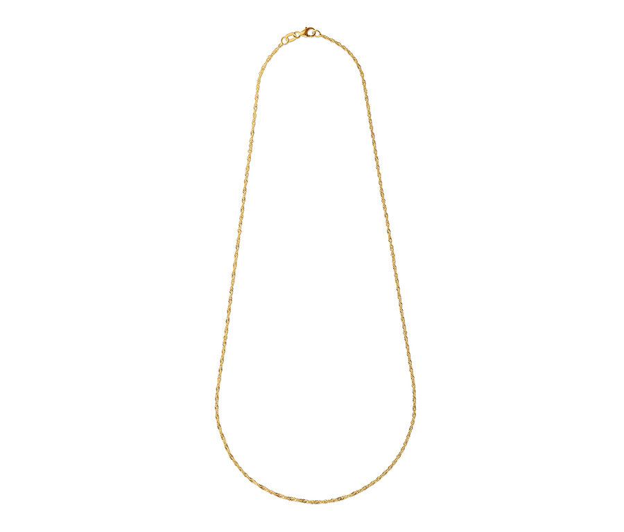 375/585 Gold Kette Singapur auf weißem Hintergrund.