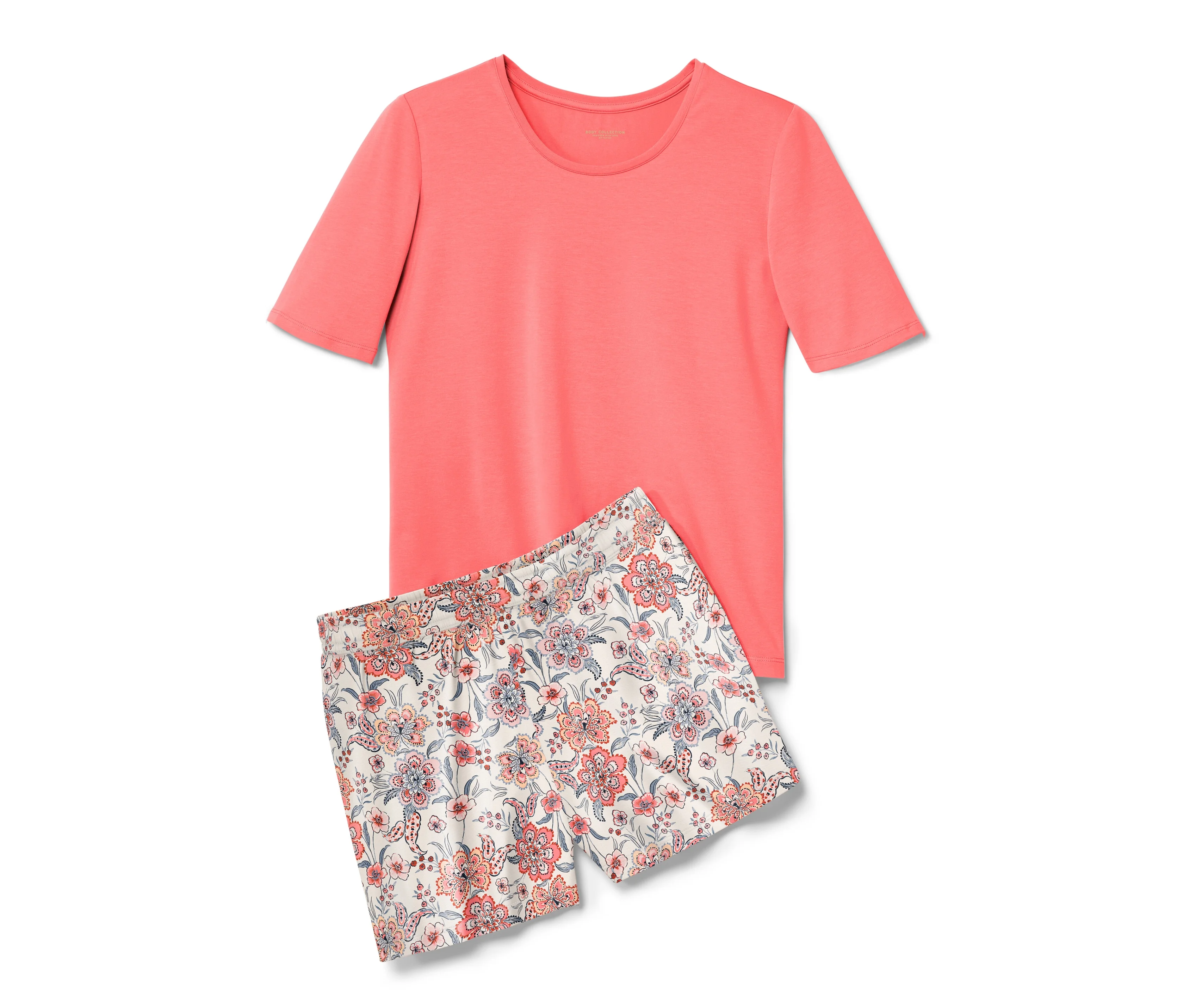mit Big günstig Kaufen-Tchibo - Shorty-Pyjama - Damen - Gr. M - creme. Tchibo - Shorty-Pyjama - Damen - Gr. M - creme <![CDATA[Shorty-Pyjama, papaya Farbe: Oberteil papaya Shorts creme mit mehrfarbigem floralem Alloverprint Material: 58% Baumwolle (Unterstützt die Initiative Co