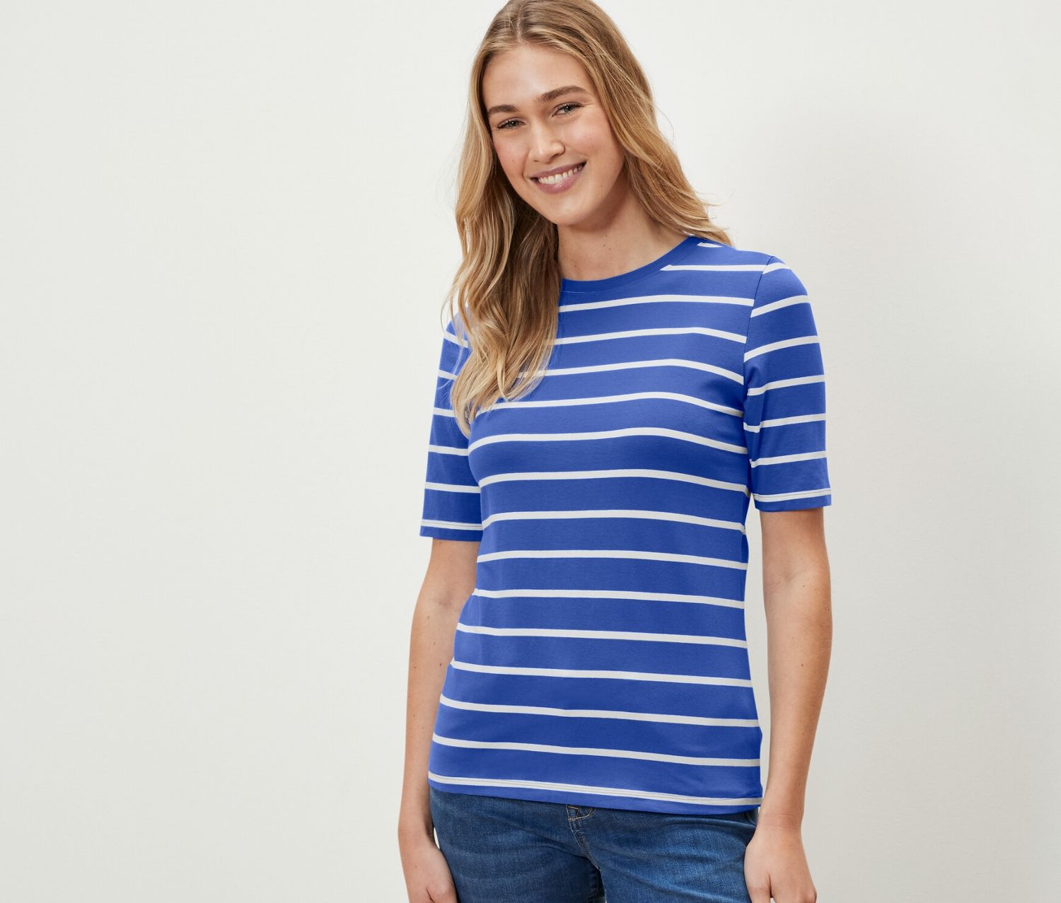 Thumbnail - Tchibo - Halbarmshirt - Damen - Gr. XL - weiß