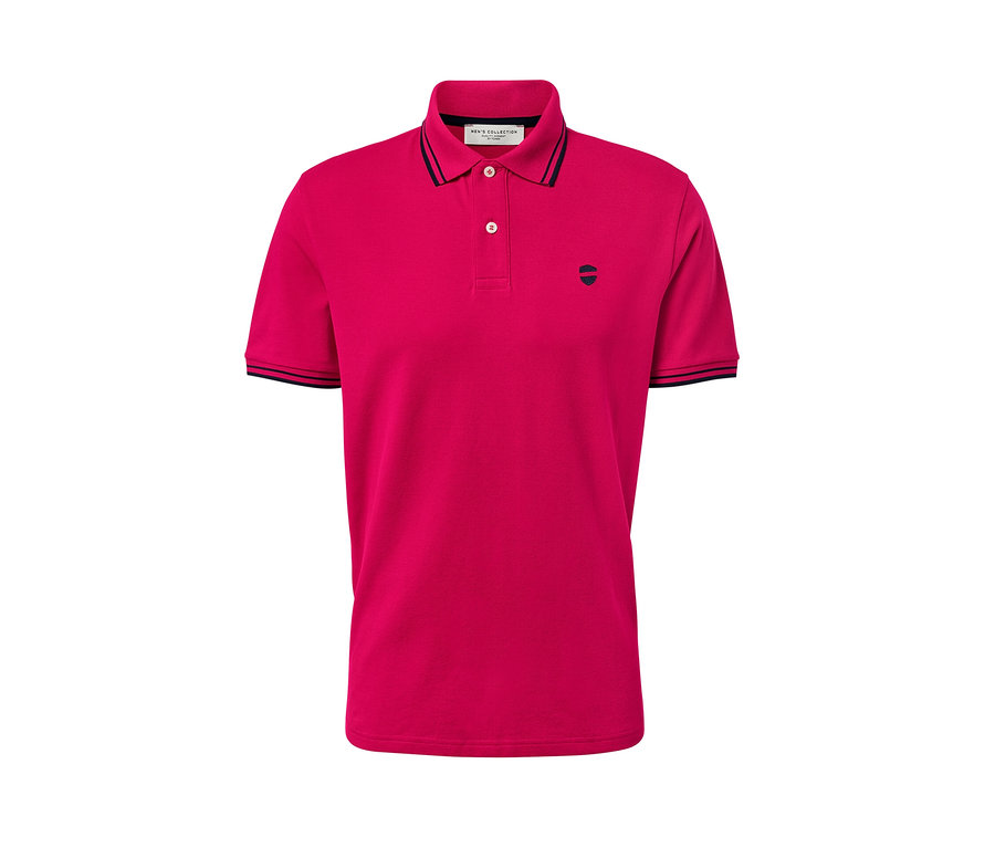 Pinkes Piqué-Poloshirt.
