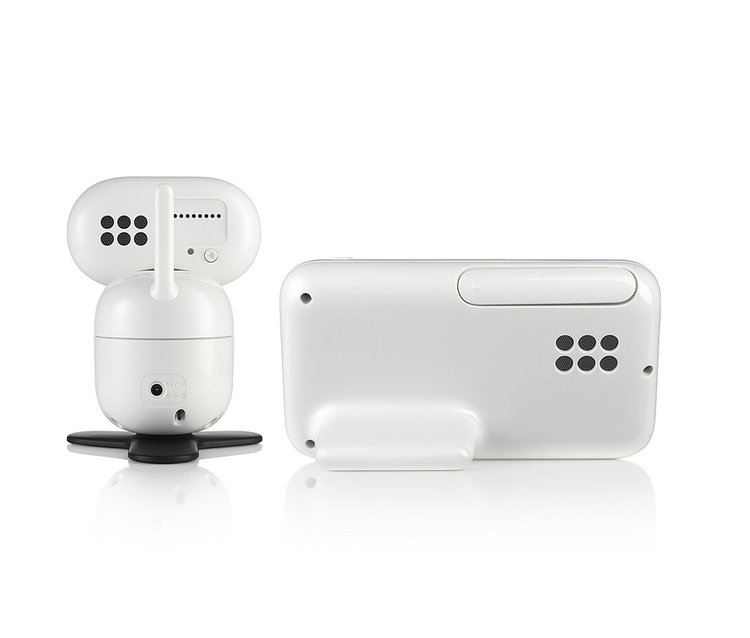 Weißes WLAN-Video-Babyphone »PIP1610« auf weißem Hintergrund.