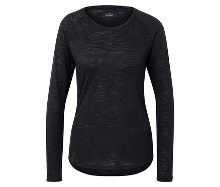 Schwarzes Outdoor-Funktionsshirt.