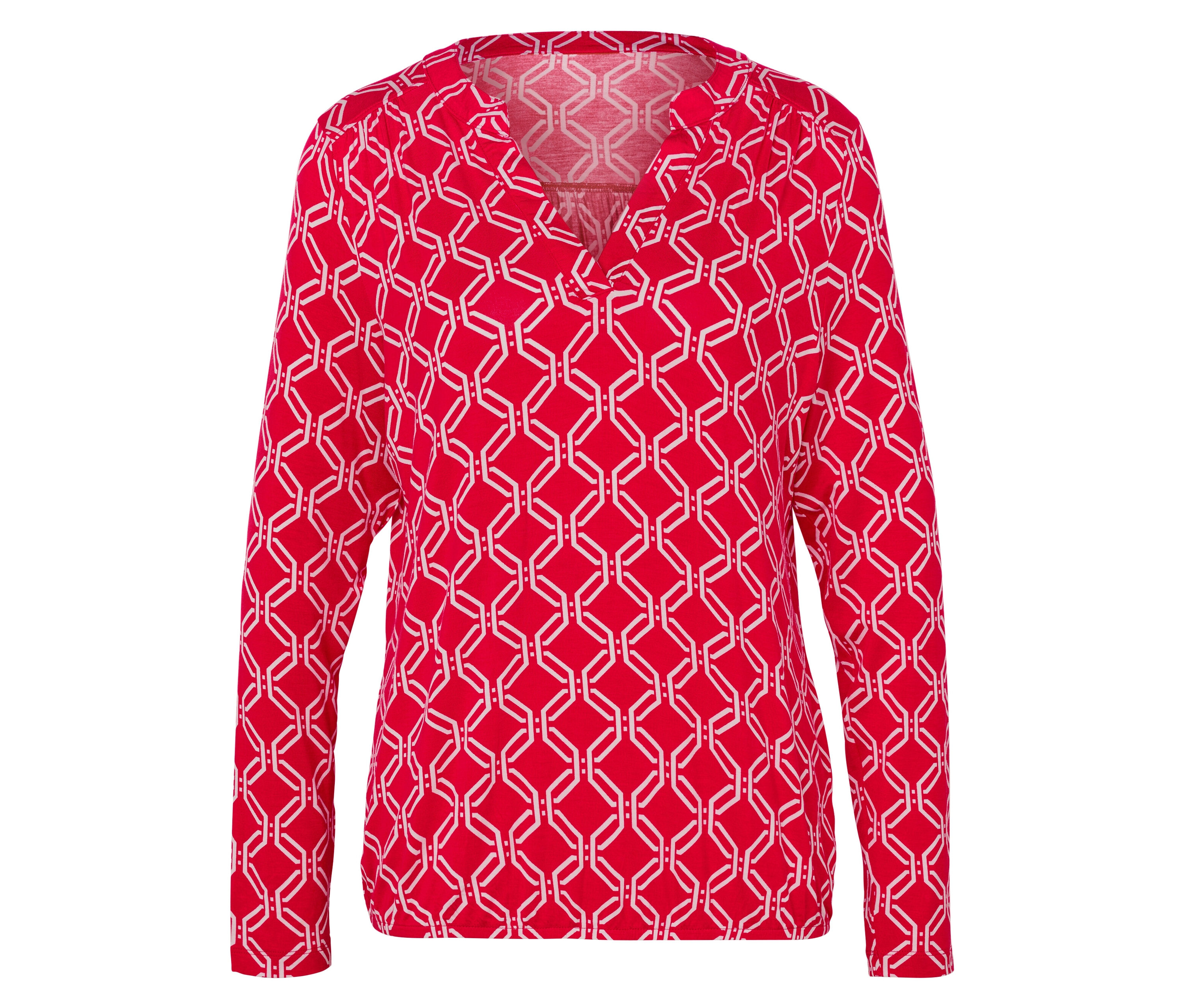 Tchibo - Bedrucktes Blusenshirt - Damen - Gr. L - weiß/print