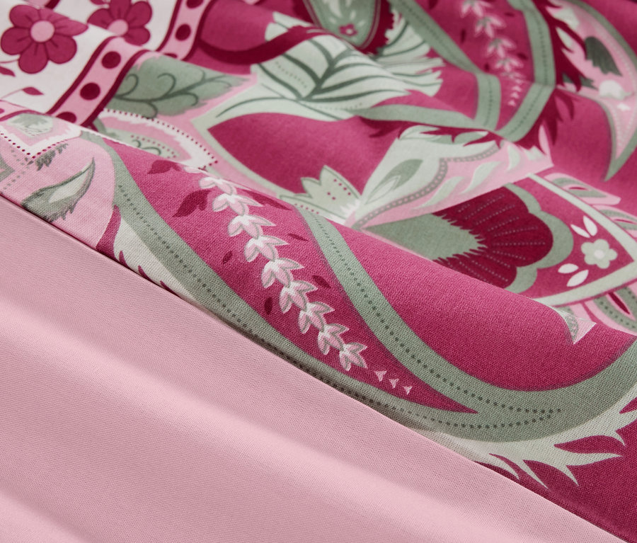 Detailaufnahme der Polycotton-Bettwäsche, Paisley, Normalgröße.