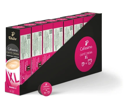 Eine Packung Cafissimo Caffè Crema XL - 80 Kapseln.