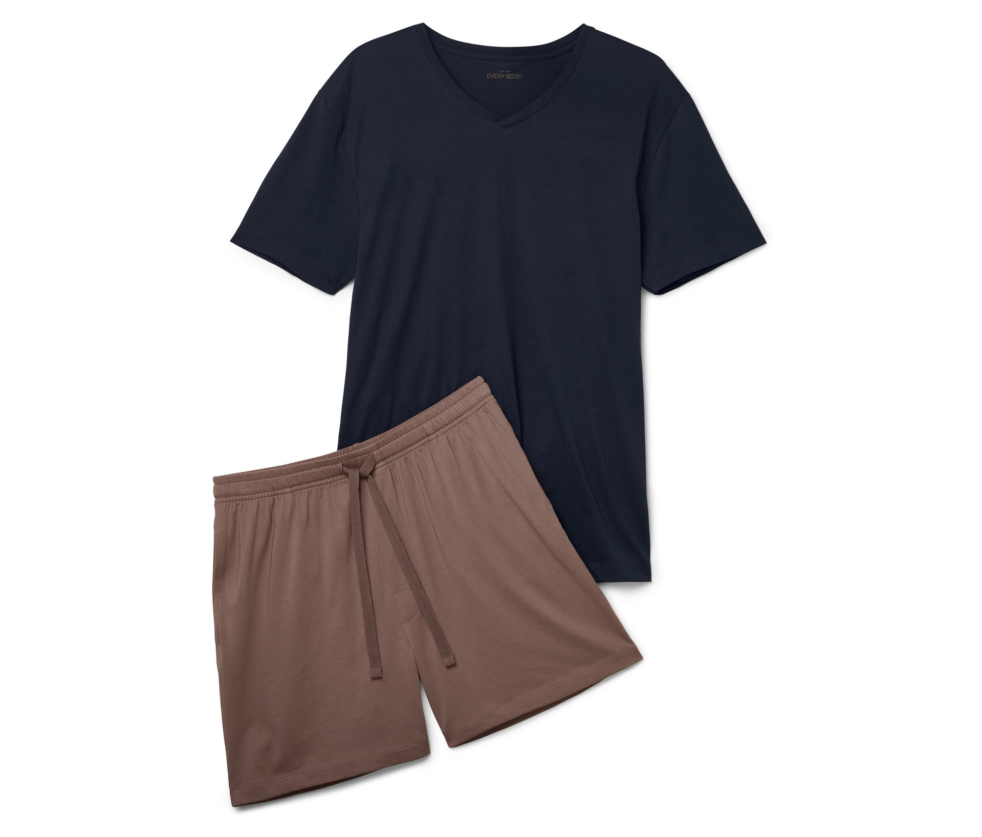 Shorty-Pyjama-Set - Herren - Gr. L - dunkelblau - dunkelblau