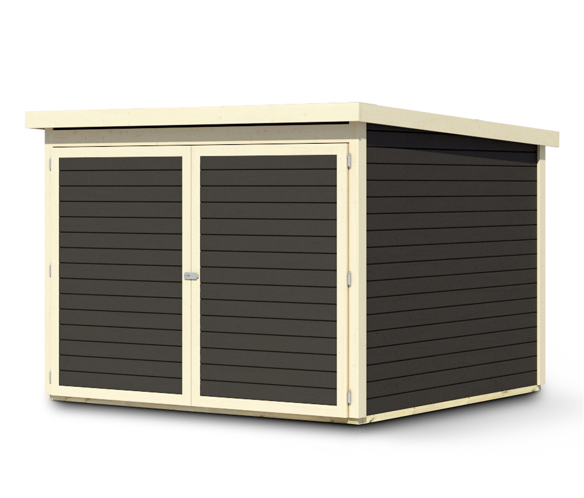 Karibu Fahrradgarage für 4 Räder - 212,5x216,5x167cm - weiß - - Holz
