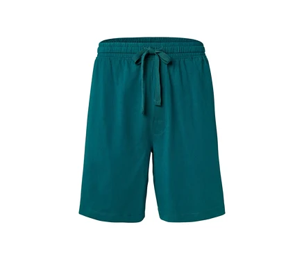 Türkise Relaxshorts mit Kordelzug.