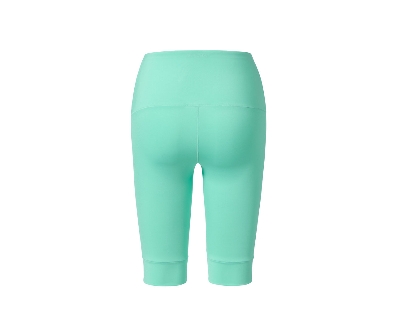 Detailaufnahme der mintfarbenen Funktionsradlerhose.