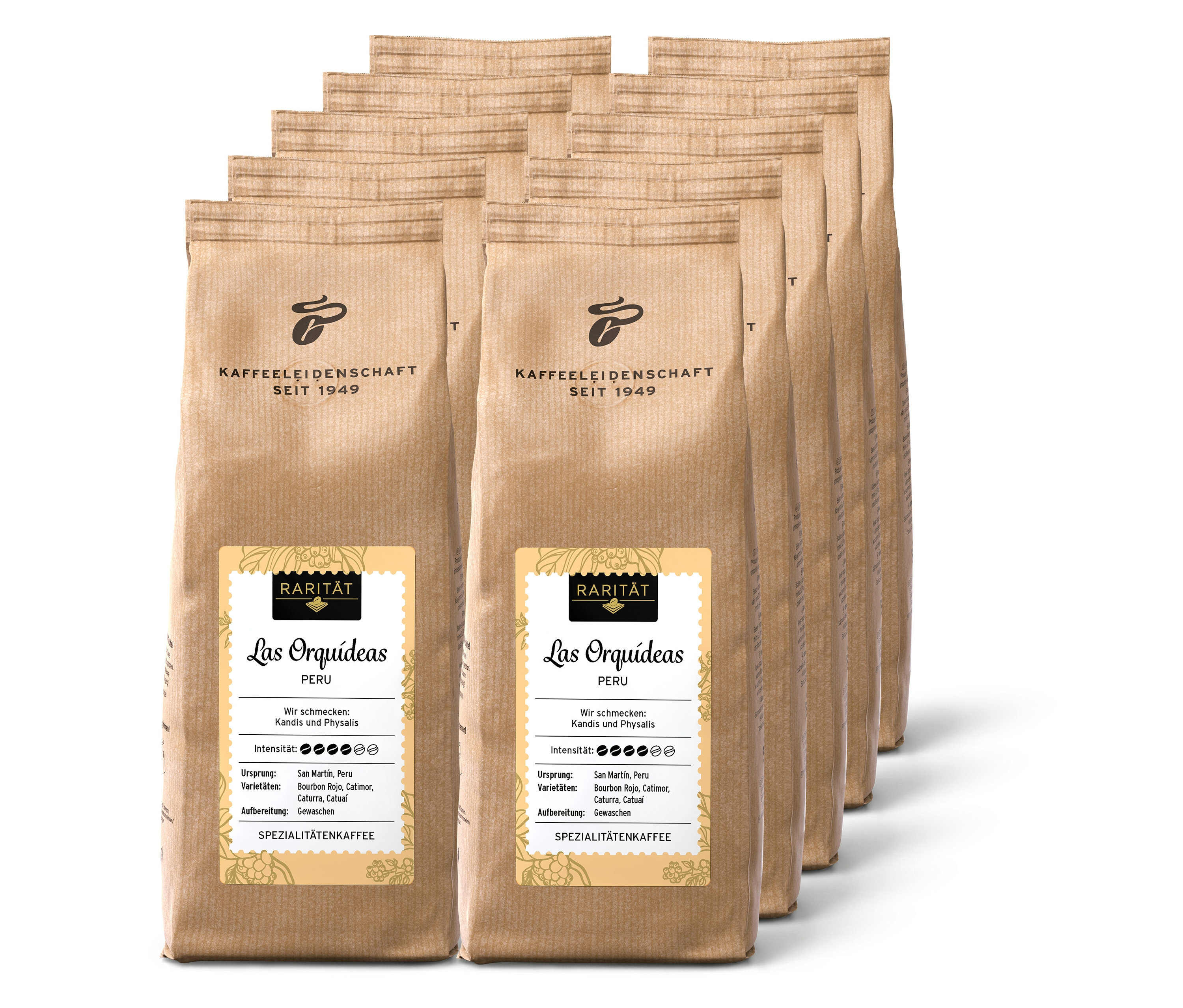 Tchibo - Rarität »Las Orquídeas Peru« - 10x 500 g Ganze Bohne - Intensität: 4/6