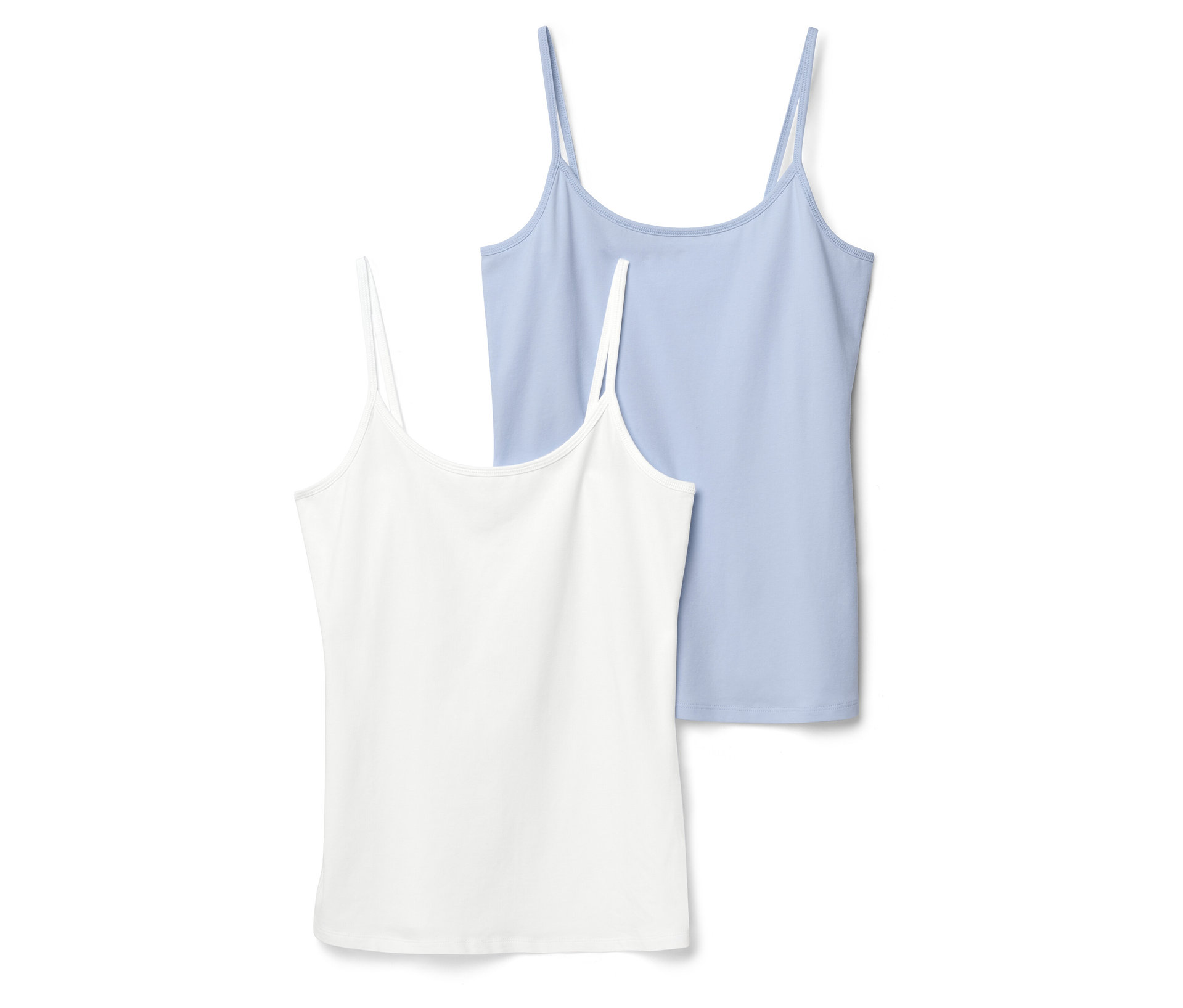 Tchibo - 2 Spaghetti-Hemdchen - Damen - Gr. L - hellblau