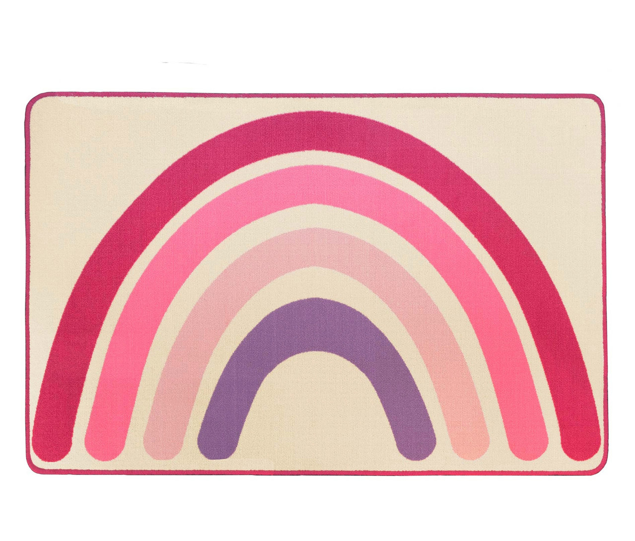 Rosa Kinderteppich »Rainbow« mit abgerundeten Ecken.