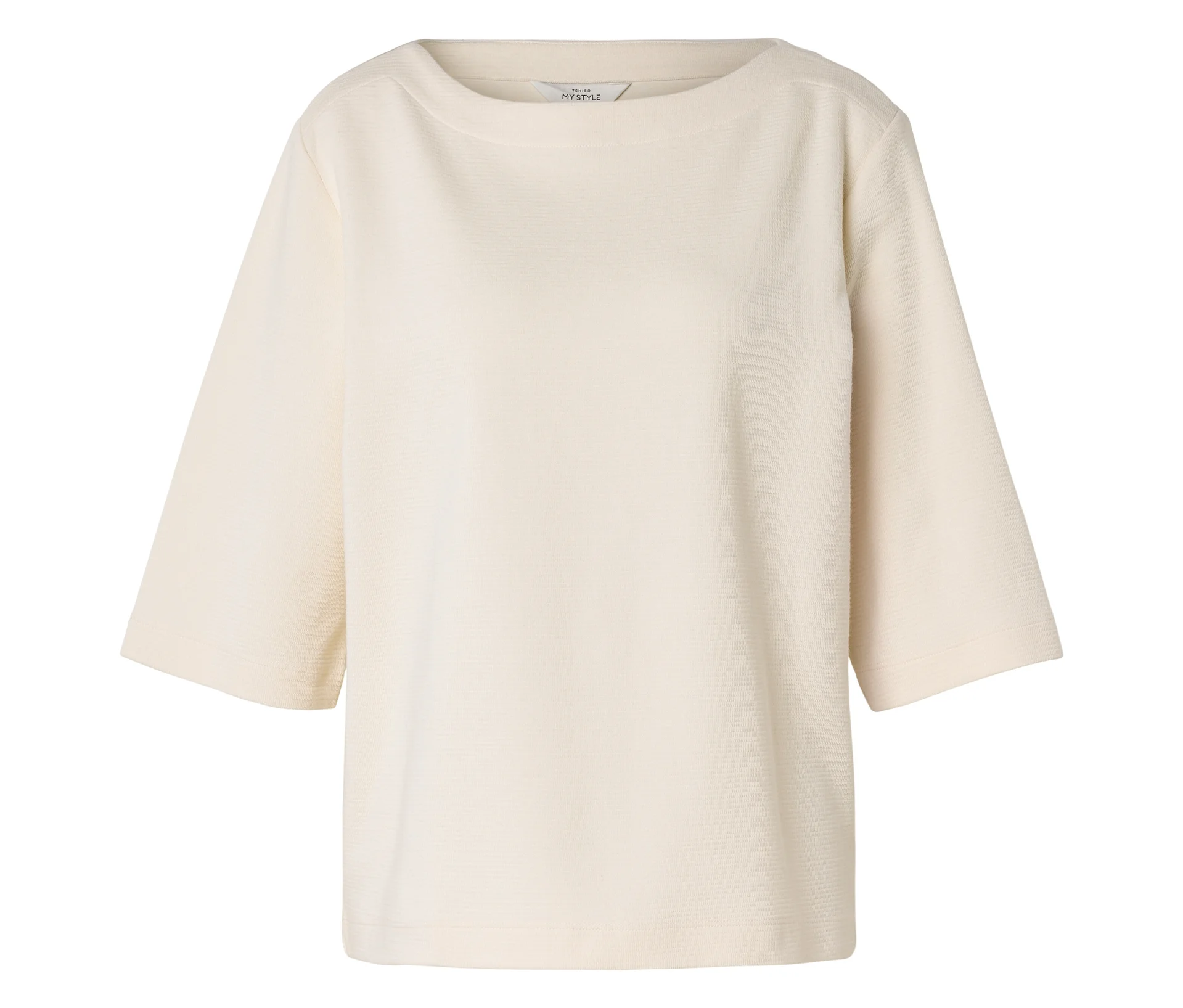 Tchibo - Shirt mit Struktur - Damen - Gr. XL - creme