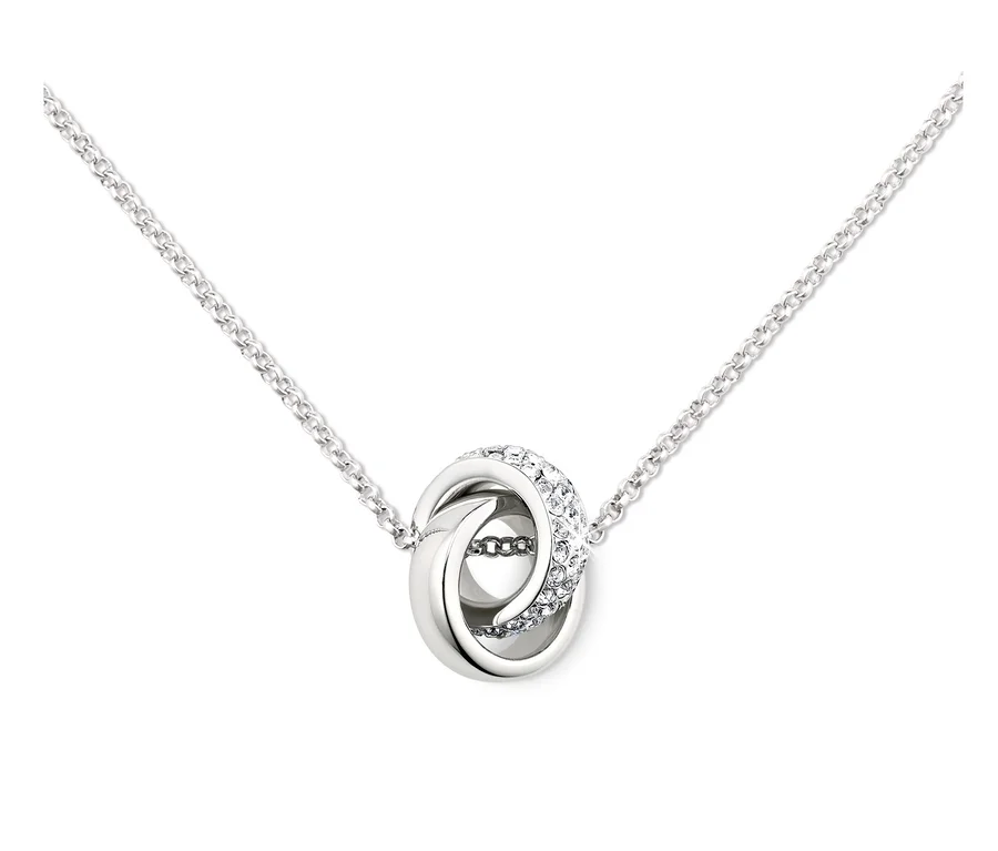 Silberne Kette verziert mit Swarovski® Kristallen.