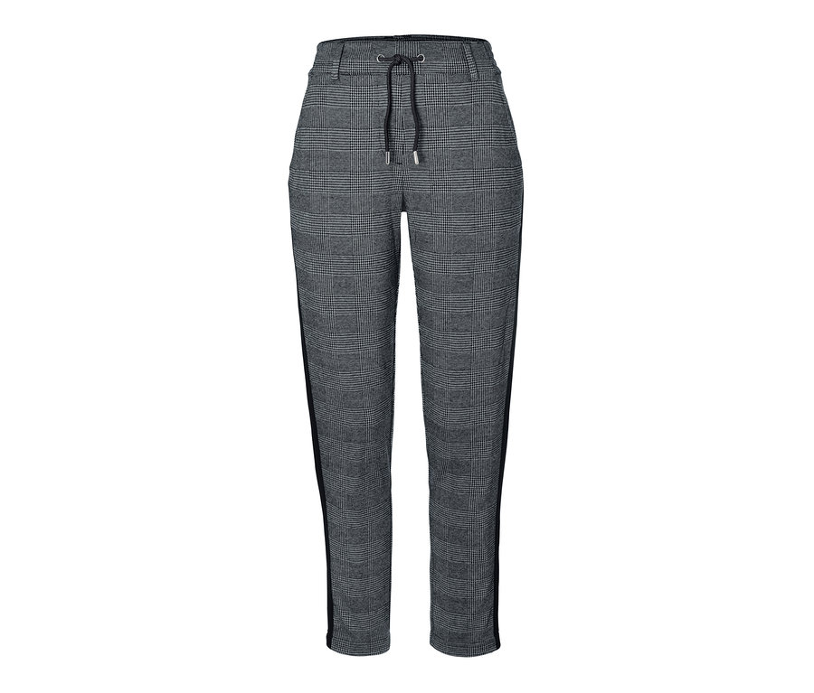 Karierte Joggpants mit Galonstreifen.