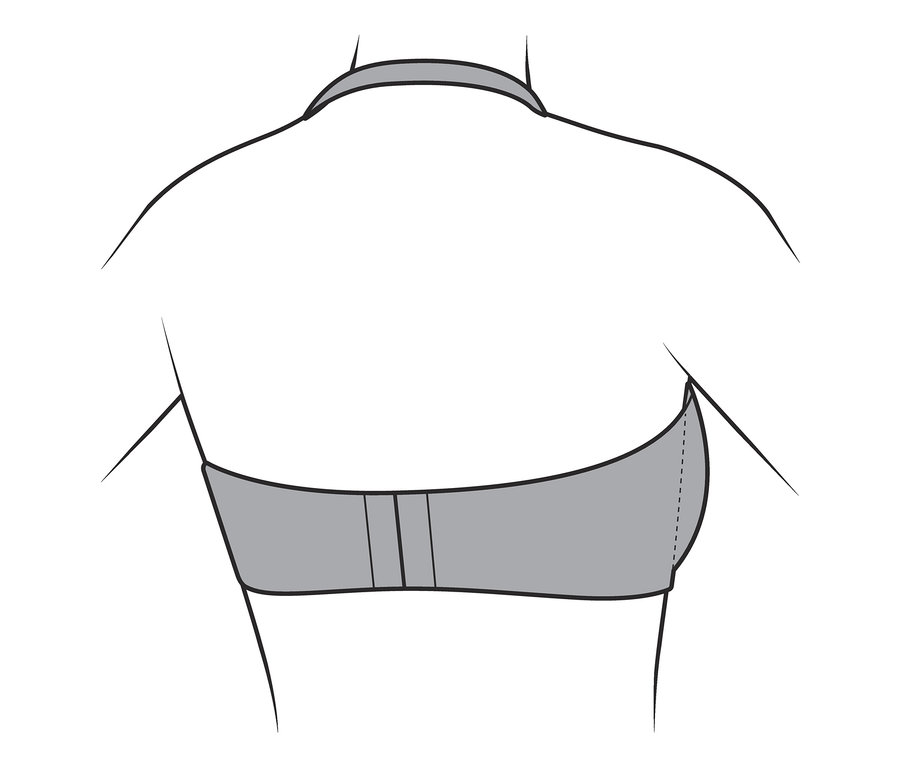 Illustration eines Multistyle-BHs von hinten.