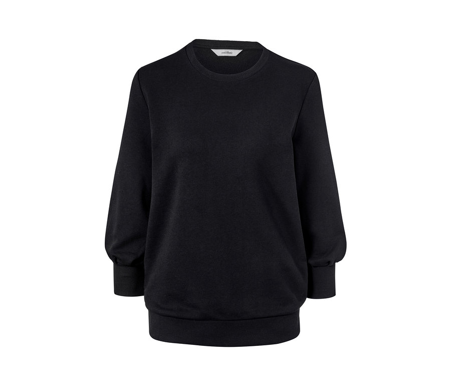 Schwarzes Sweatshirt mit 3/4-Arm.
