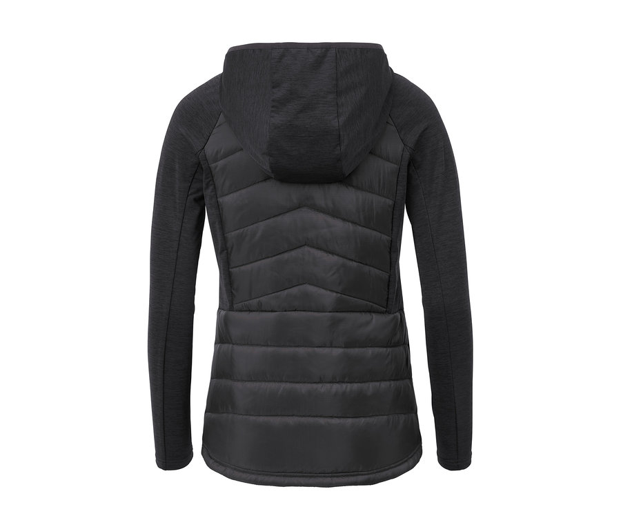 Rückansicht der Hybrid-Thermojacke, anthrazit.