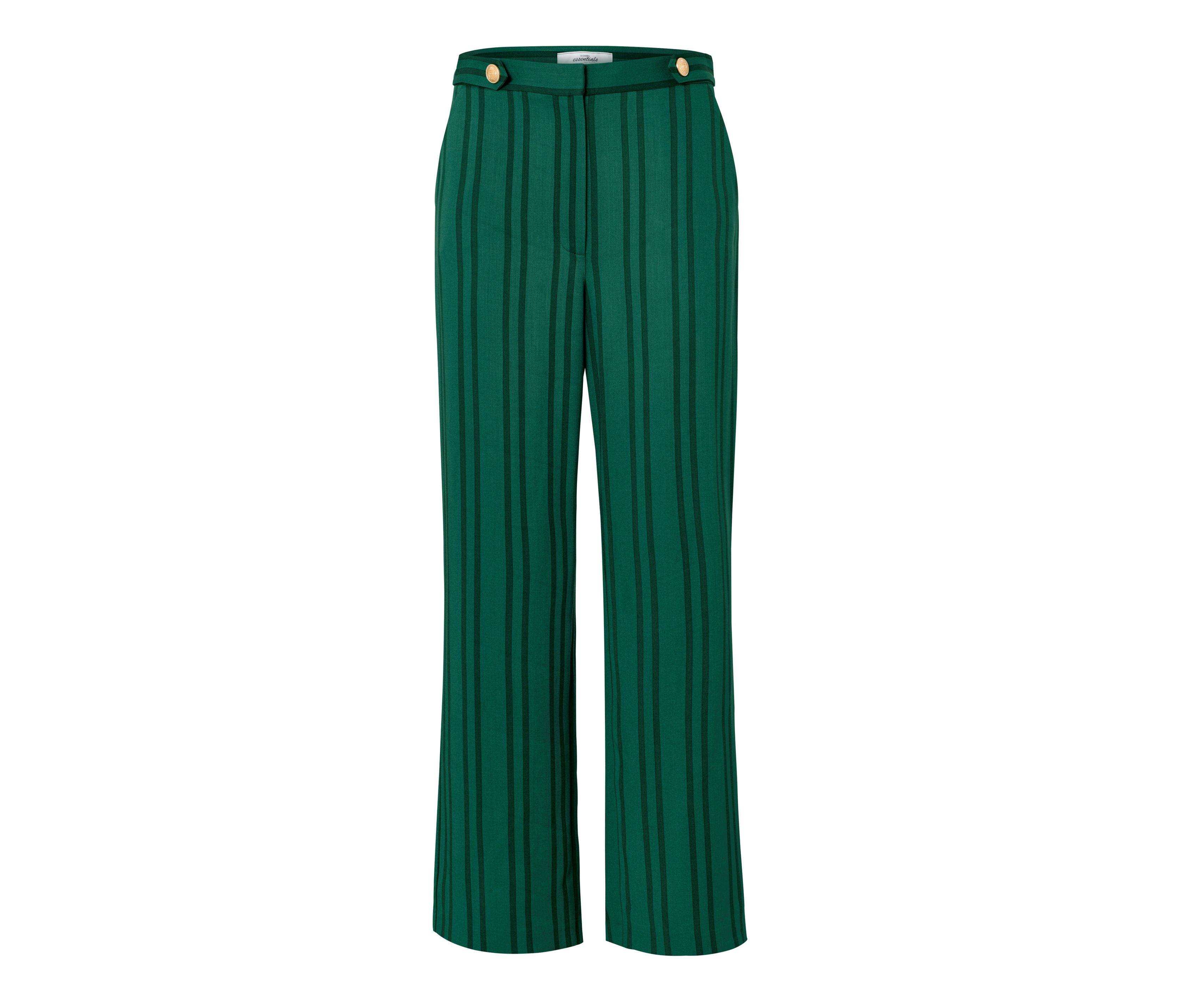 Tchibo - Gestreifte Hose - Damen - Gr. 36 - grün/gestreift