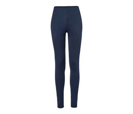 Dunkelblaue Leggings auf weißem Hintergrund.