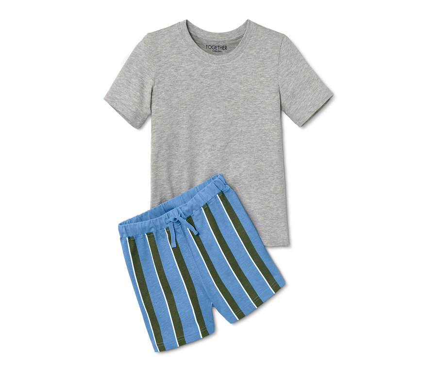 Grauer Shorty-Pyjama.