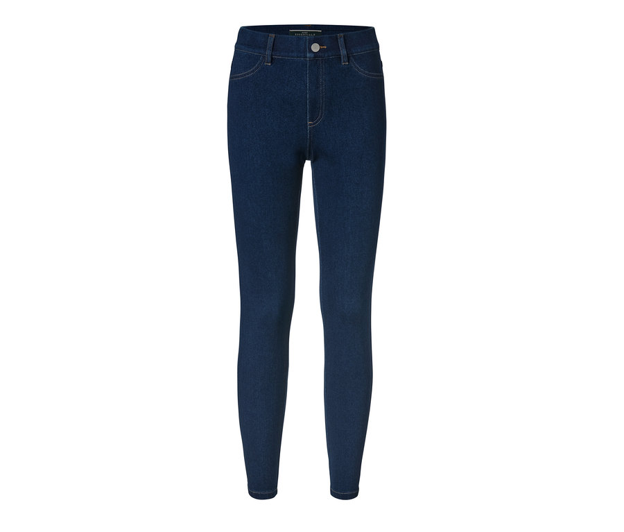 Blaue Jeggings.