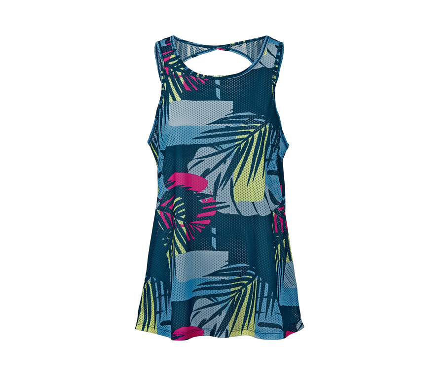 Ein 2-in-1-Sporttop mit Palmenprint.