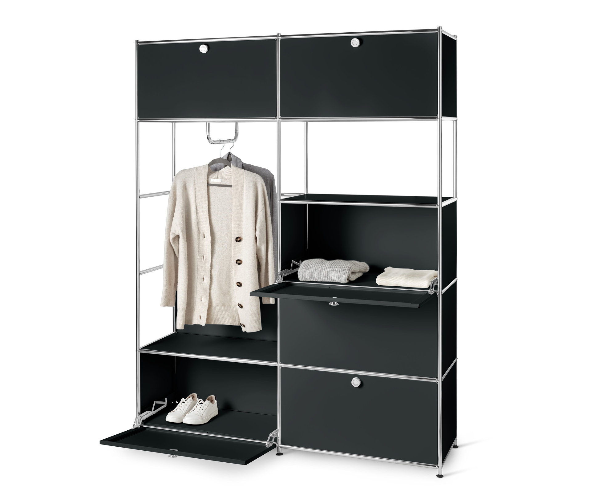 Tchibo - Systemschrank Metall »Cn3« - 152x40x1945cm - schwarz -
