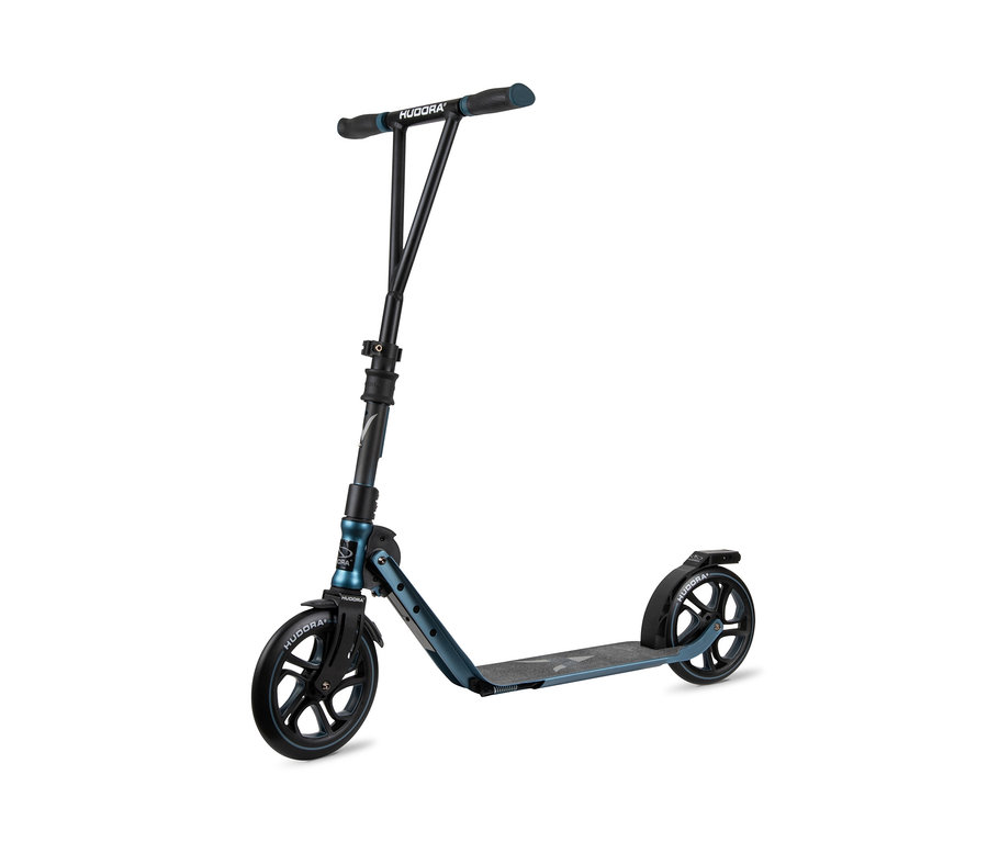 Blauer HUDORA-Scooter »BigWheel®« Generation V 230 auf weißem Hintergrund.