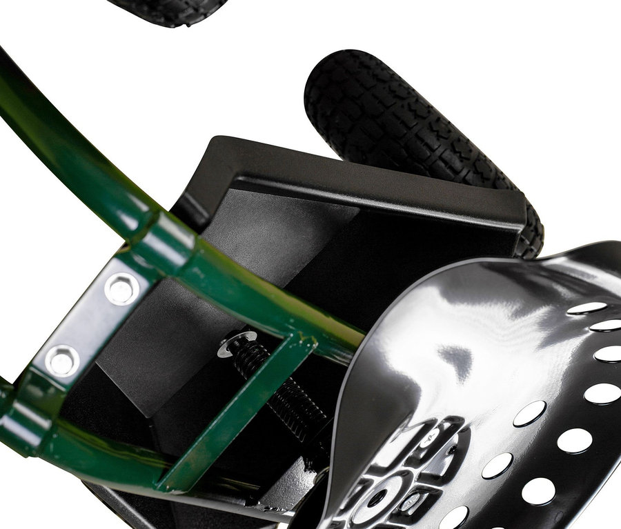 Detailansicht des Outdoor-Rollsitzes »Deluxe«, inkl. Schutzhülle.