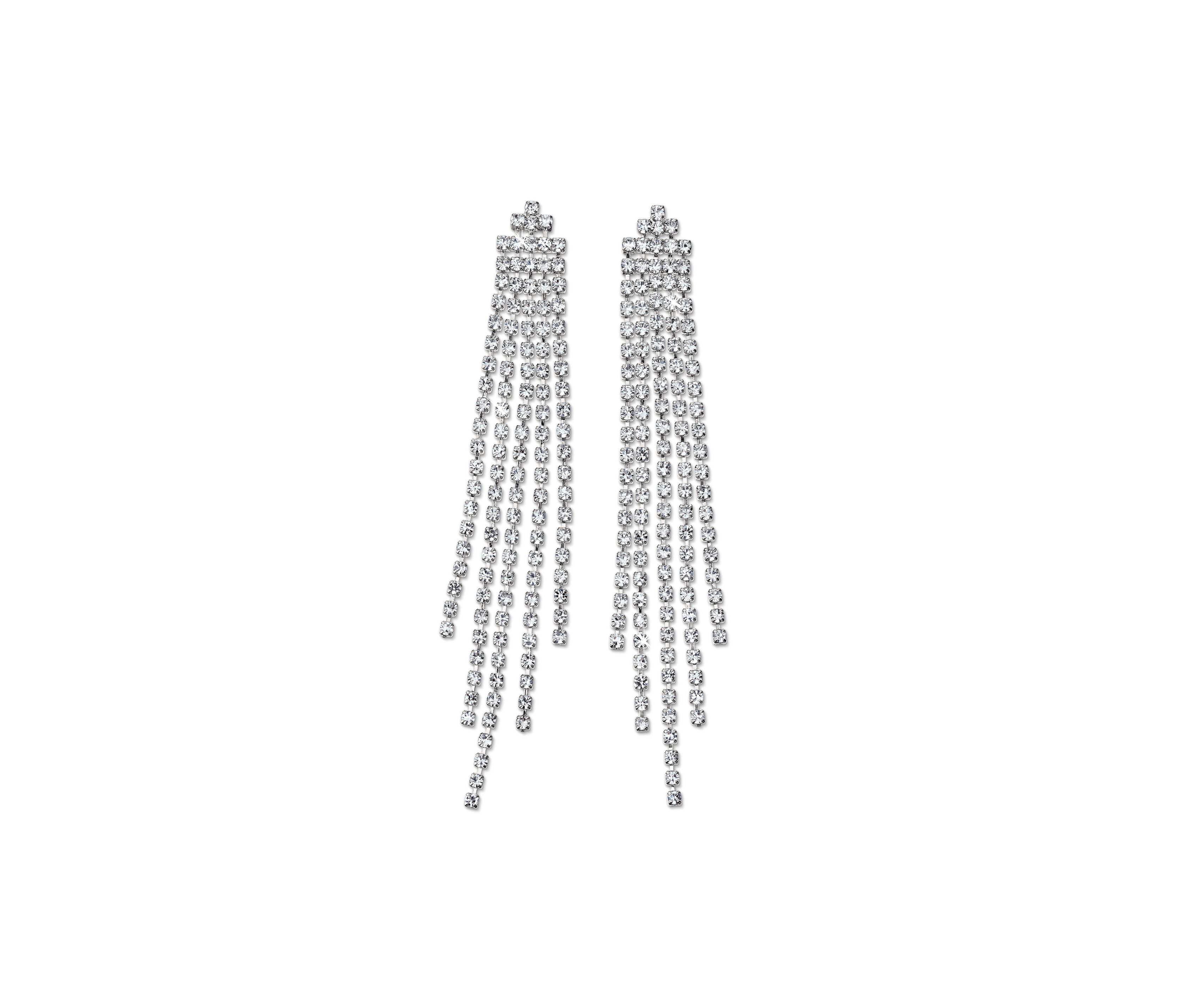 Tchibo - Ohrhänger Sparkle Fringes - silber