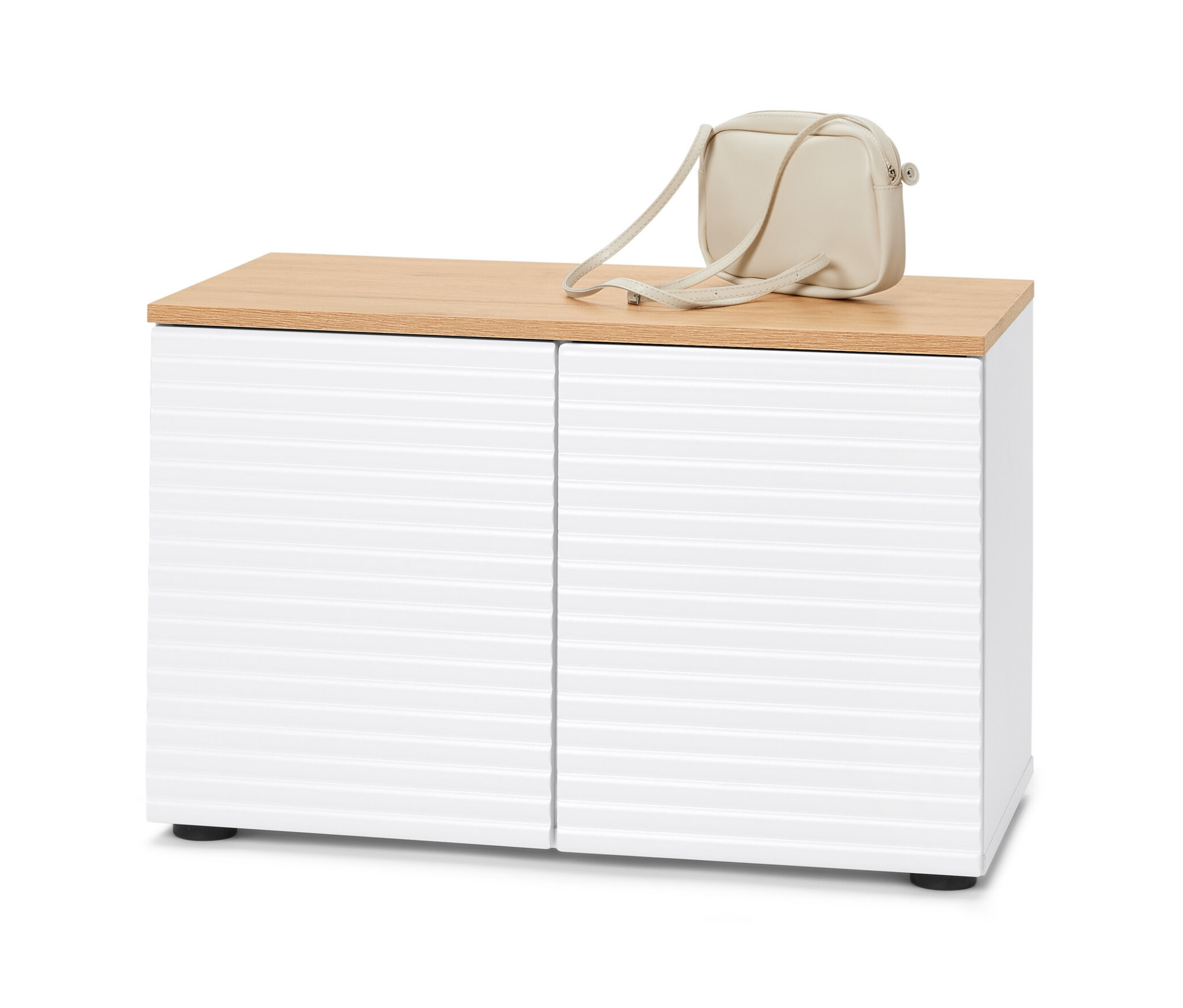 Tchibo - Sitzbank mit Stauraum - 71,5x38x46cm - weiß - Holz