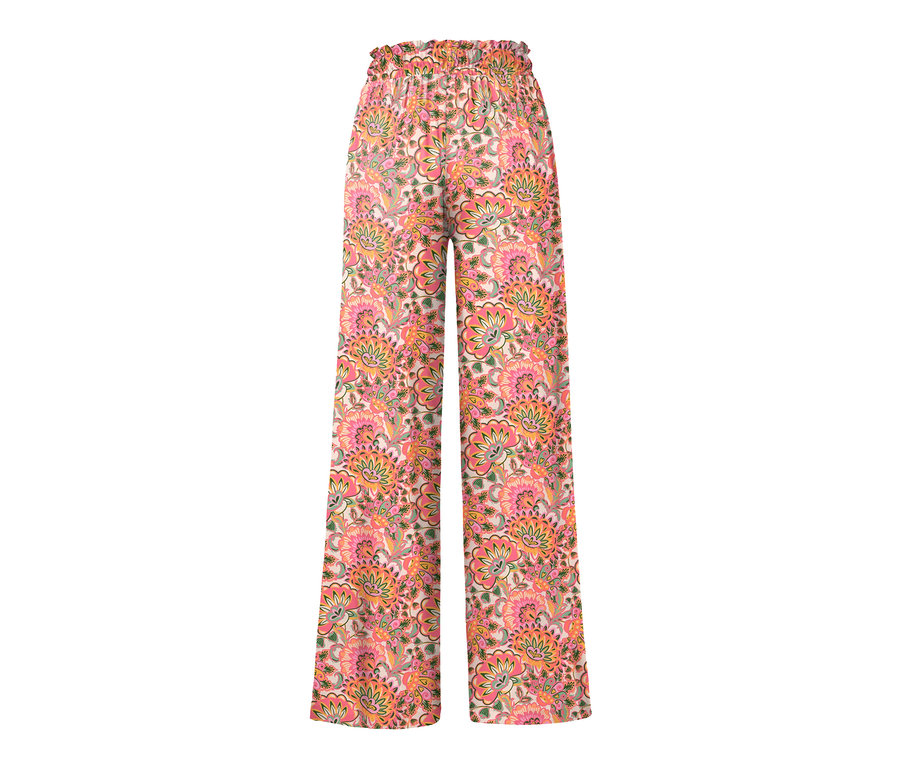 Abgebildet ist eine Relaxhose mit Blumenmuster.