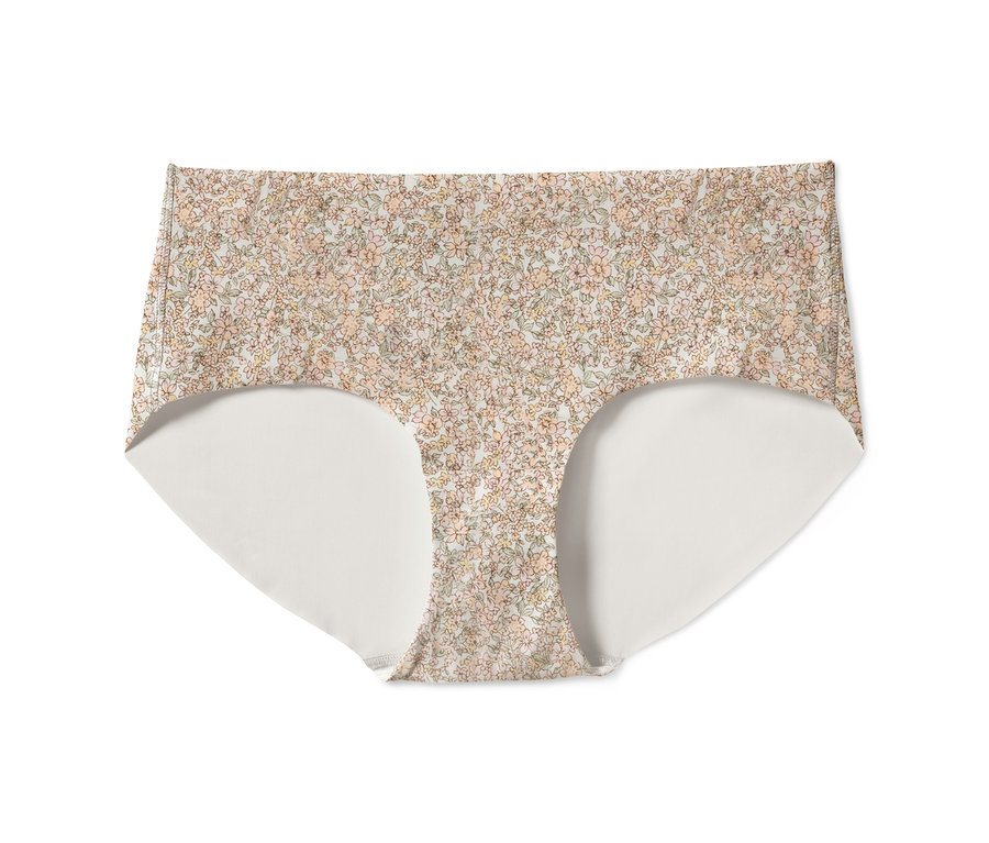 Detailansicht einer einzelnen Magic-Cut-Panty mit Blumenmuster.