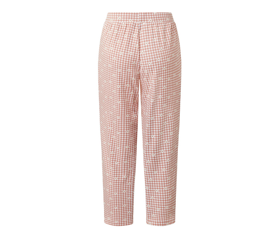 Eine 7/8-Pyjamahose mit Karomuster.