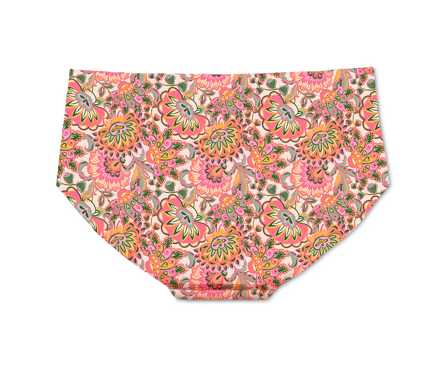 Eine einzelne 3 Pantys »Magic Cut« mit Blumenmuster.