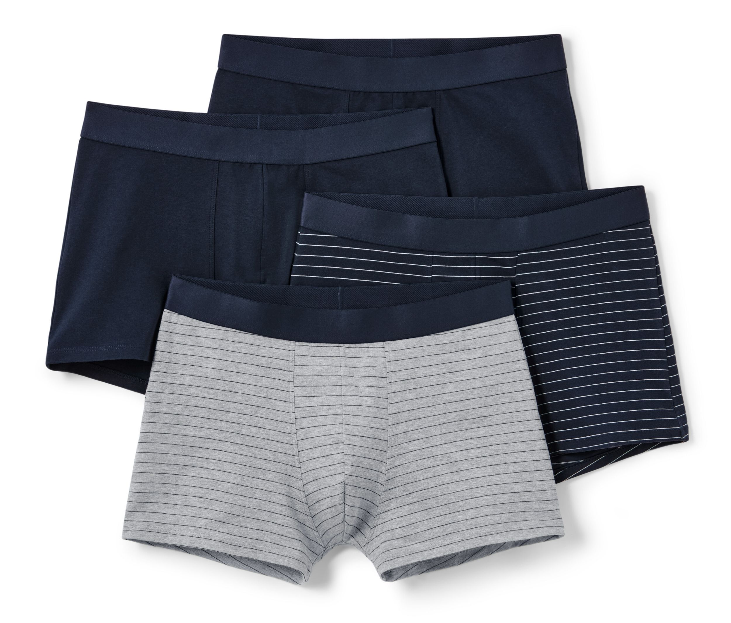 Tchibo - 4 Slipboxer - Herren - Gr. M/5 - dunkelblau/gestreift