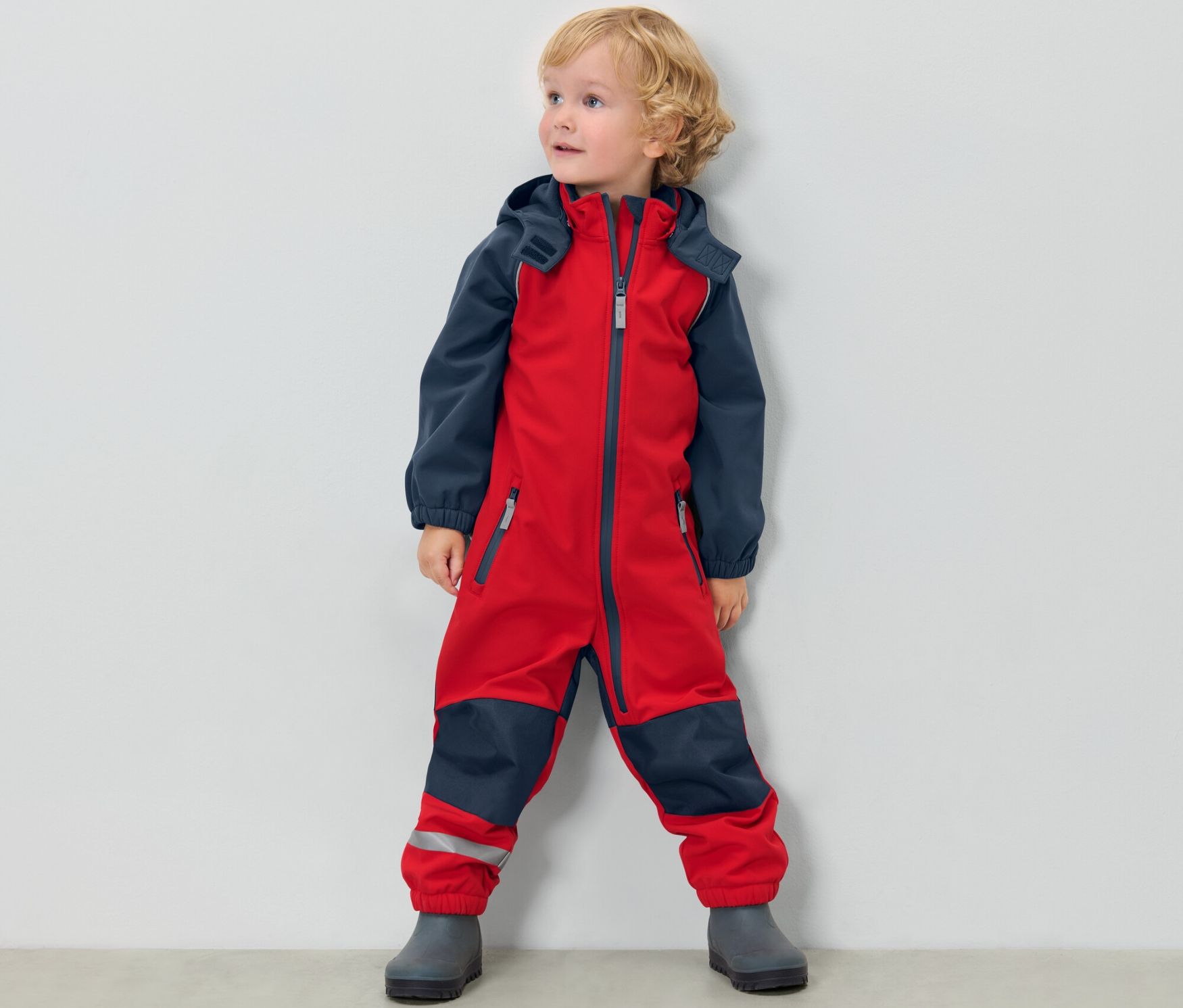 Thumbnail - Tchibo - Kinder-Softshell-Einteiler - Baby - Gr. 74/80 - dunkelblau