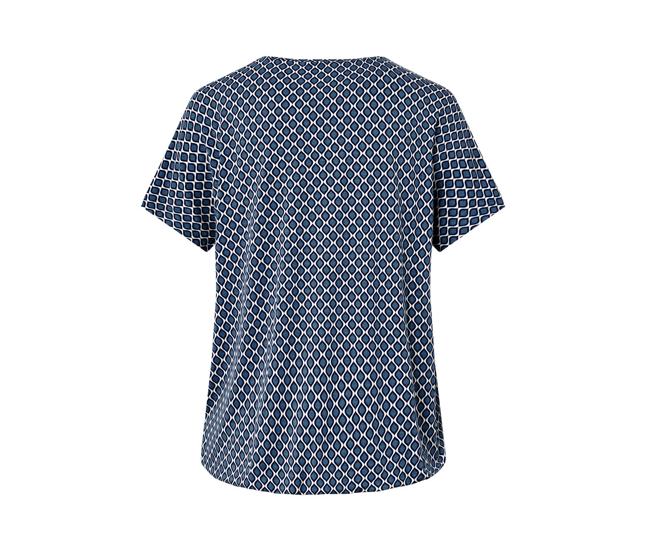 Blaues bedrucktes Blusenshirt.