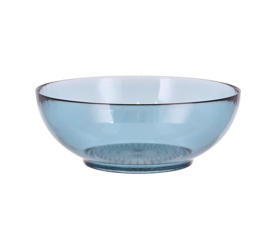 Blaue Bitz Salatschüssel »Kusintha«, 24 cm, auf weißem Hintergrund.