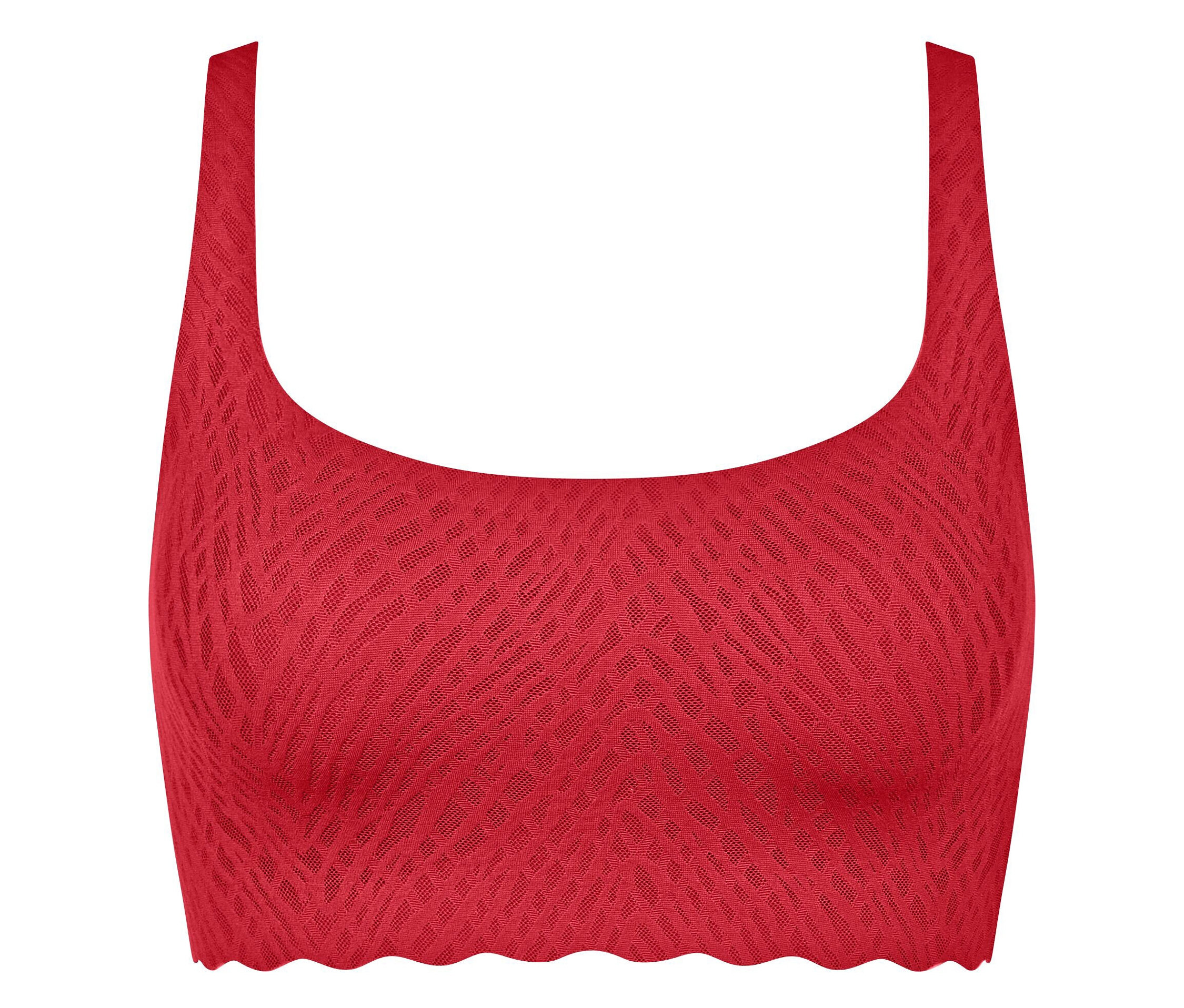 Zero Feel Bliss Festive Top - Damen - Gr. L - rot/jacquard - rot