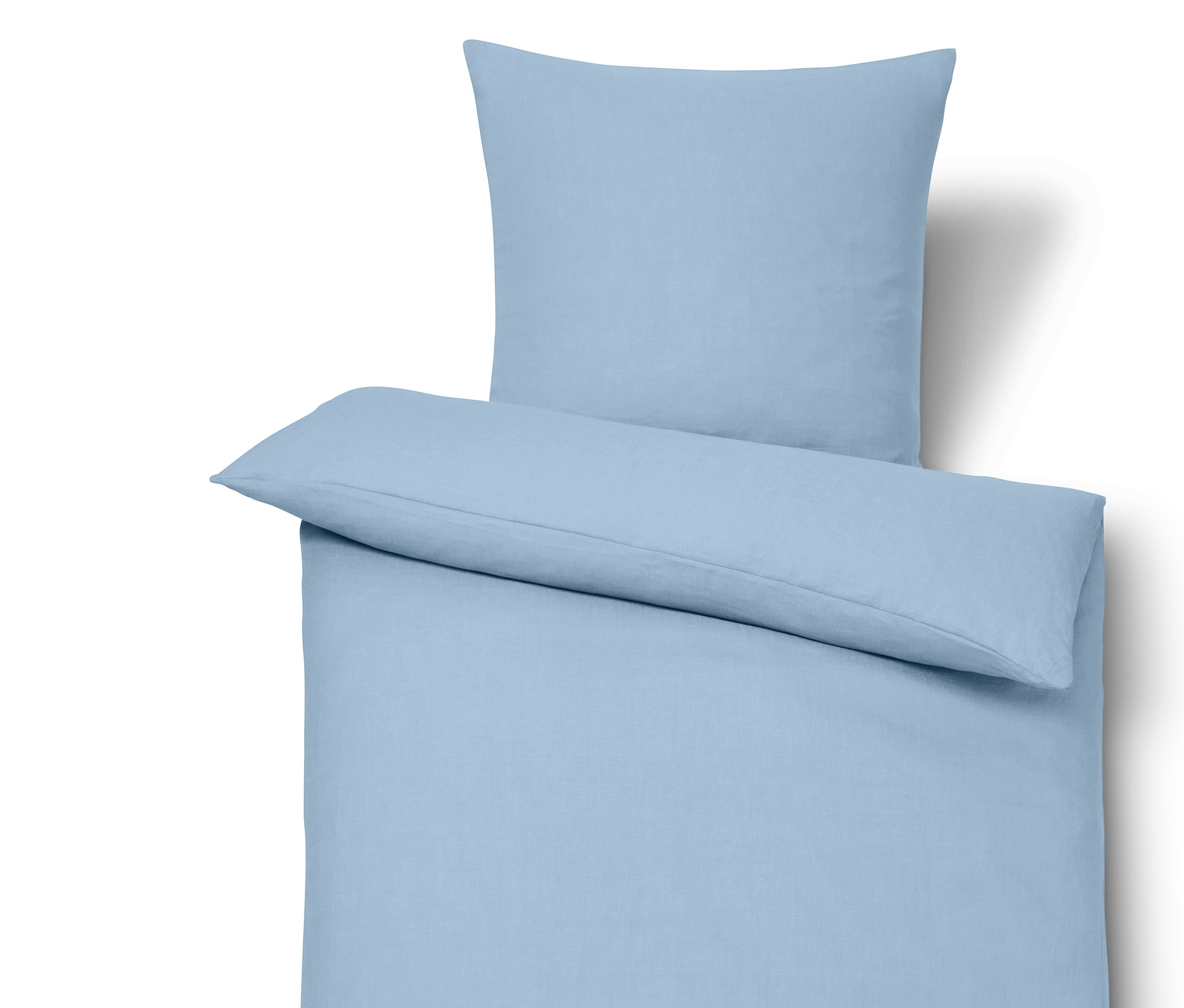 Leinen-Bettwäsche - hellblau - hellblau