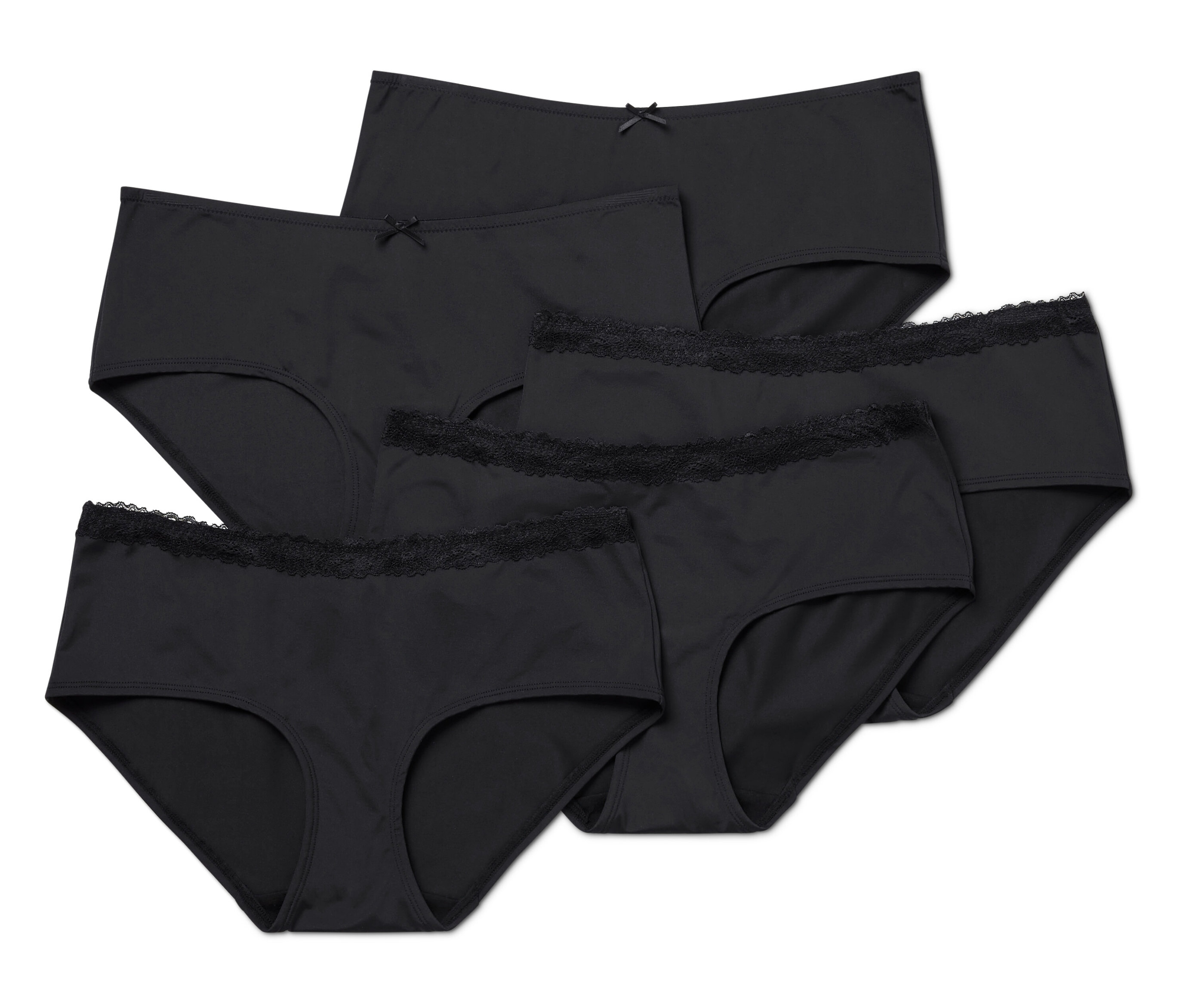 Pantys - Damen - Gr. L - schwarz - schwarz