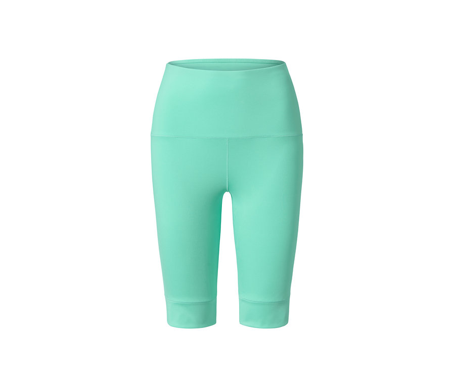 Mintfarbene Funktionsradlerhose.