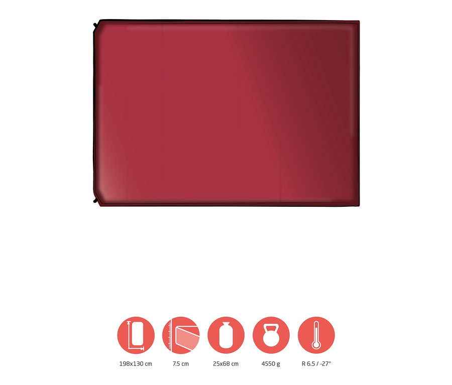 Grand Canyon Doppel Isomatte »Hancock 7.5« in Rot.