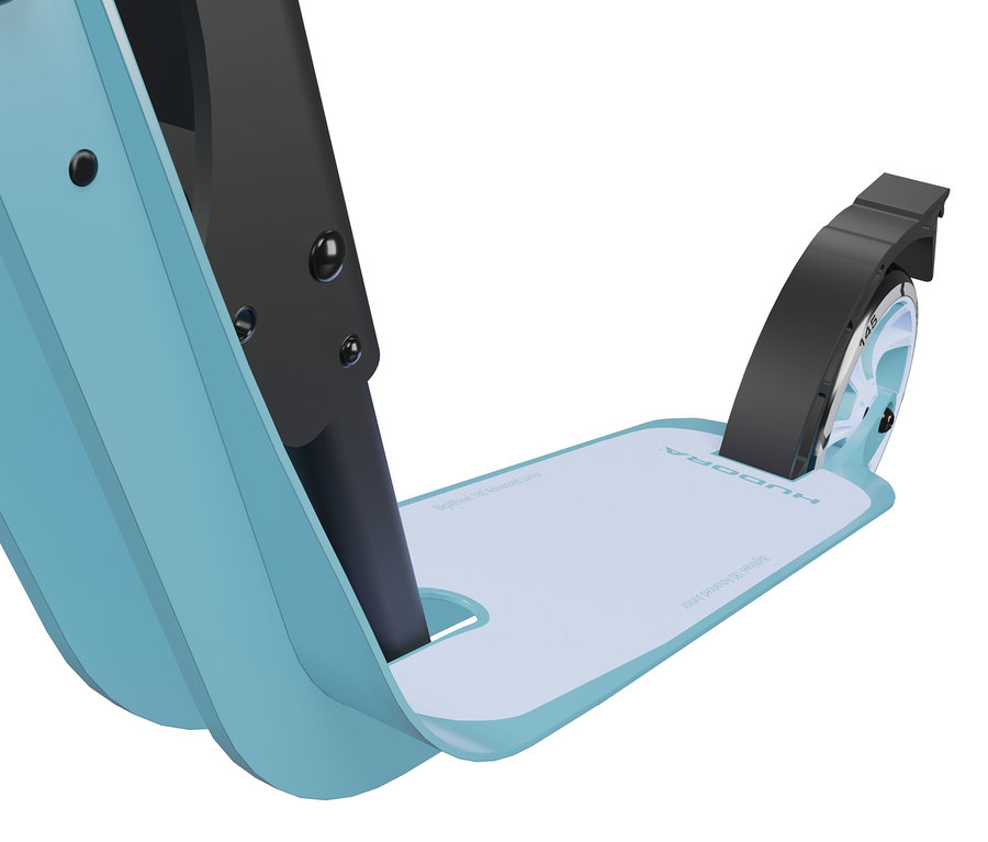 Nahaufnahme eines blauen HUDORA Scooter »BigWheel 180 Advanced Junior«.