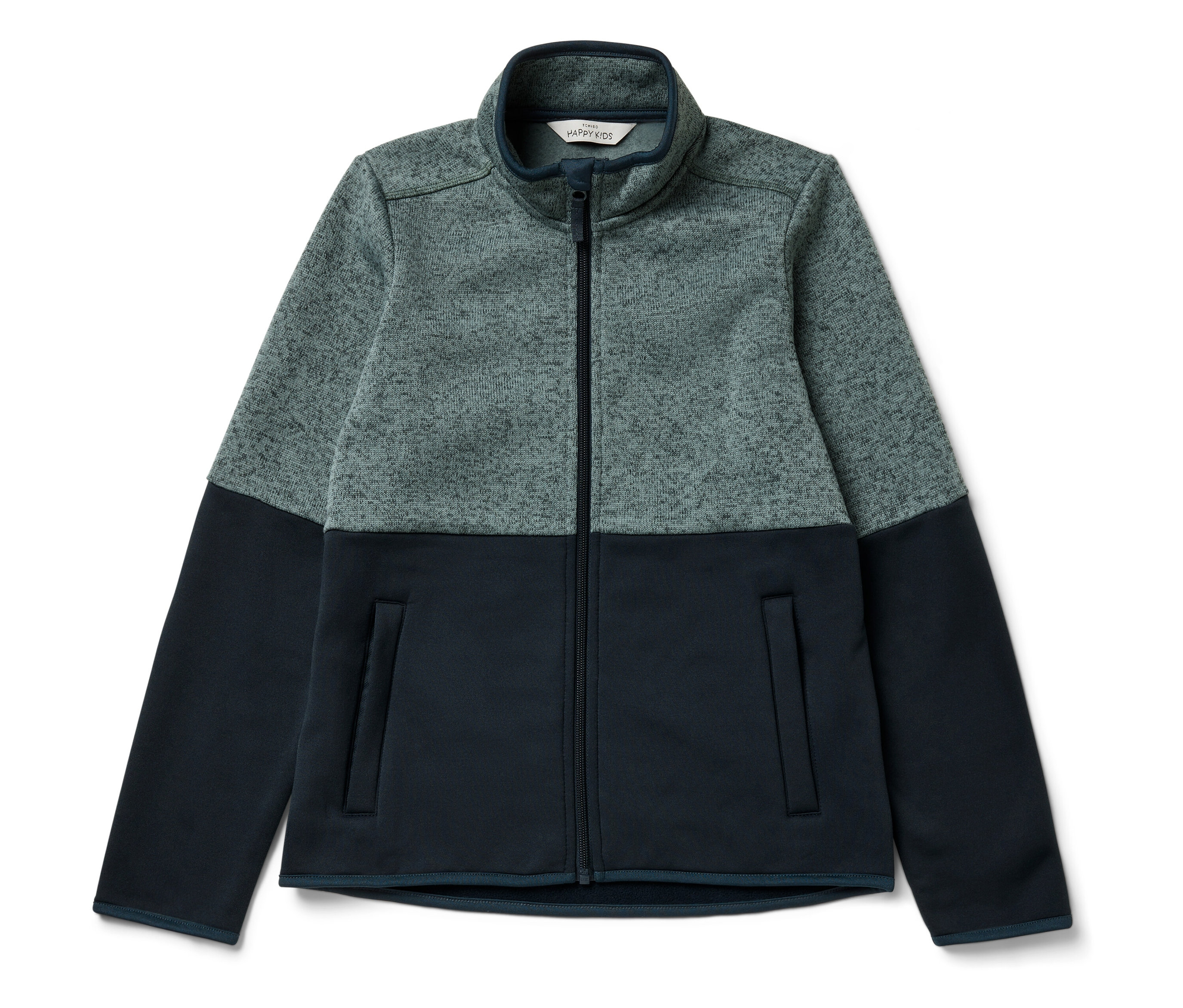 Tchibo - Kinder-Hybrid-Strickfleecejacke - Kinder - Gr. 122/128 - dunkelblau